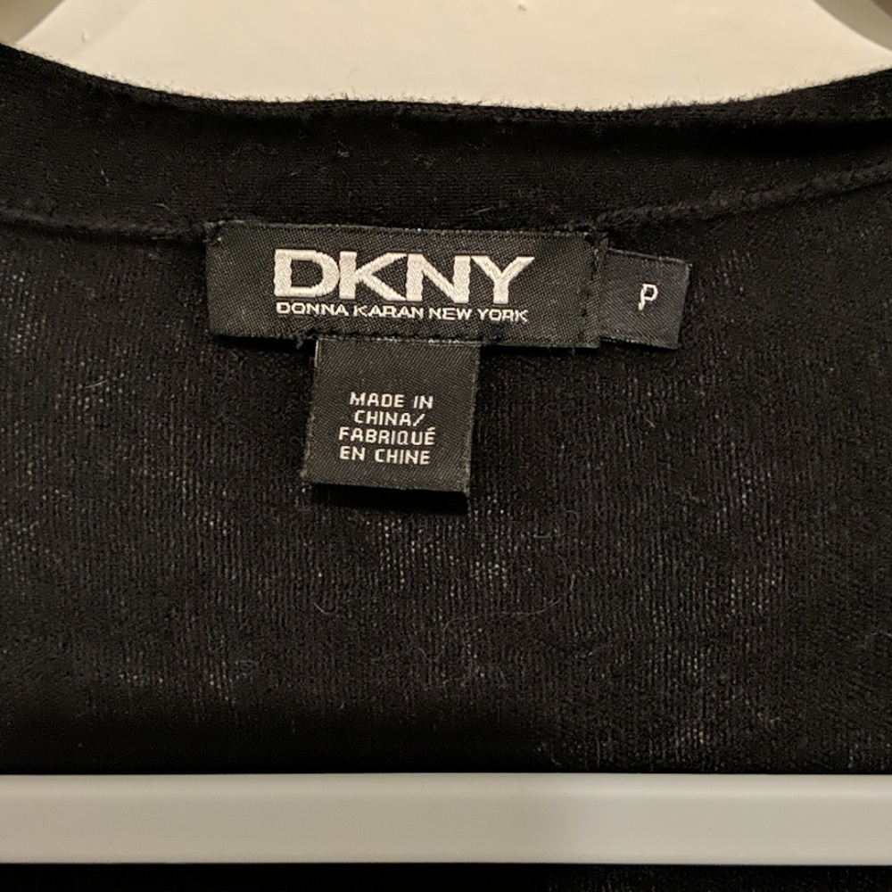 DKNY black buttoned cardigan with decorative lace - Picture 4 of 5